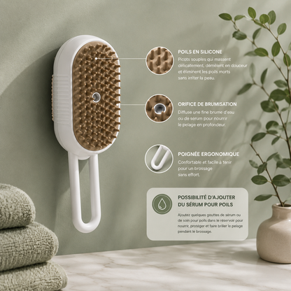 Brosse Classique : Brosse Vapeur Électrique pour Chien et Chat — PAWLY