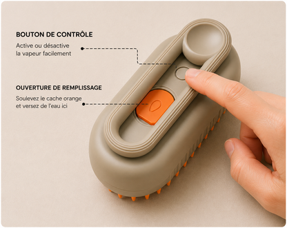 Brosse Classique : Brosse Vapeur Électrique pour Chien et Chat — PAWLY