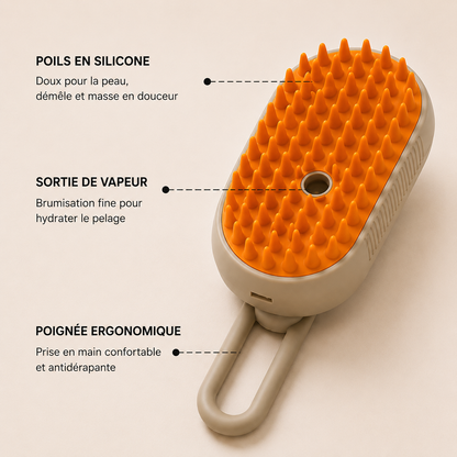 Brosse Classique : Brosse Vapeur Électrique pour Chien et Chat — PAWLY