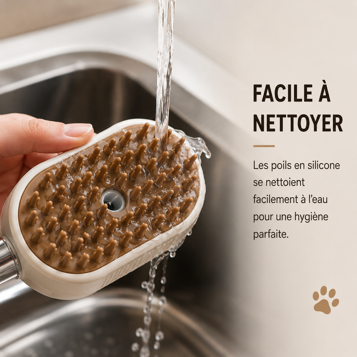 Brosse Patte de Chat : Brosse Vapeur Patte de Chat pour Chien et Chat — PAWLY
